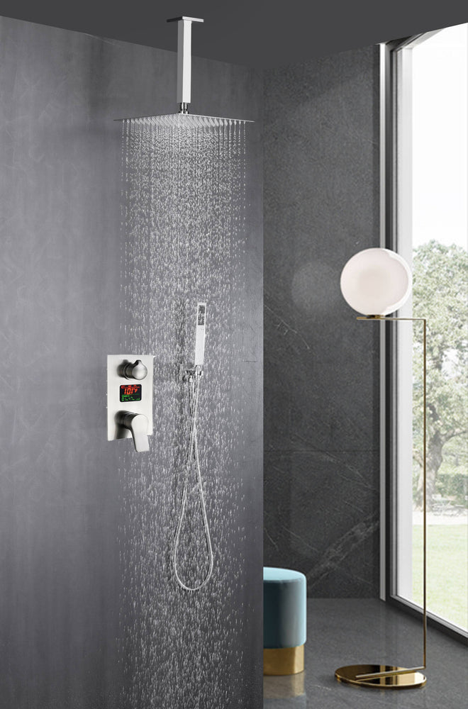 
                  
                    16inch ceiling mount rainfall showers 2 way digital display rough in valve with trim
                  
                