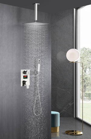 
                  
                    16inch ceiling mount rainfall showers 2 way digital display rough in valve with trim
                  
                