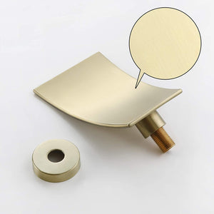 
                  
                    12 Inch wall Mount Brushed Gold Shower System Rough-in Valve Body and Trim with waterfall tub spout
                  
                