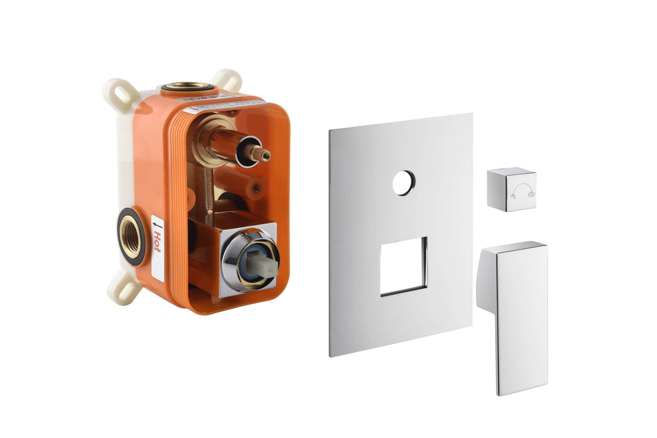 12 Inch Rain head High Arc wall Mount Chrome Shower System single or Two function rough in valve with trim