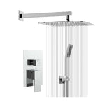 16 Inch wall Mount Chrome Shower System(Contain Shower Faucet Rough-in Valve Body and Trim)