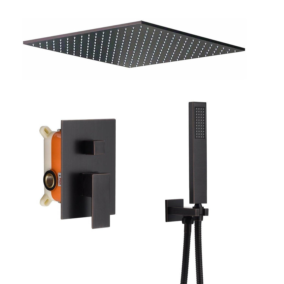 20'' ceiling mounted LED Oil Rubbed Bronze 2 way shower faucet