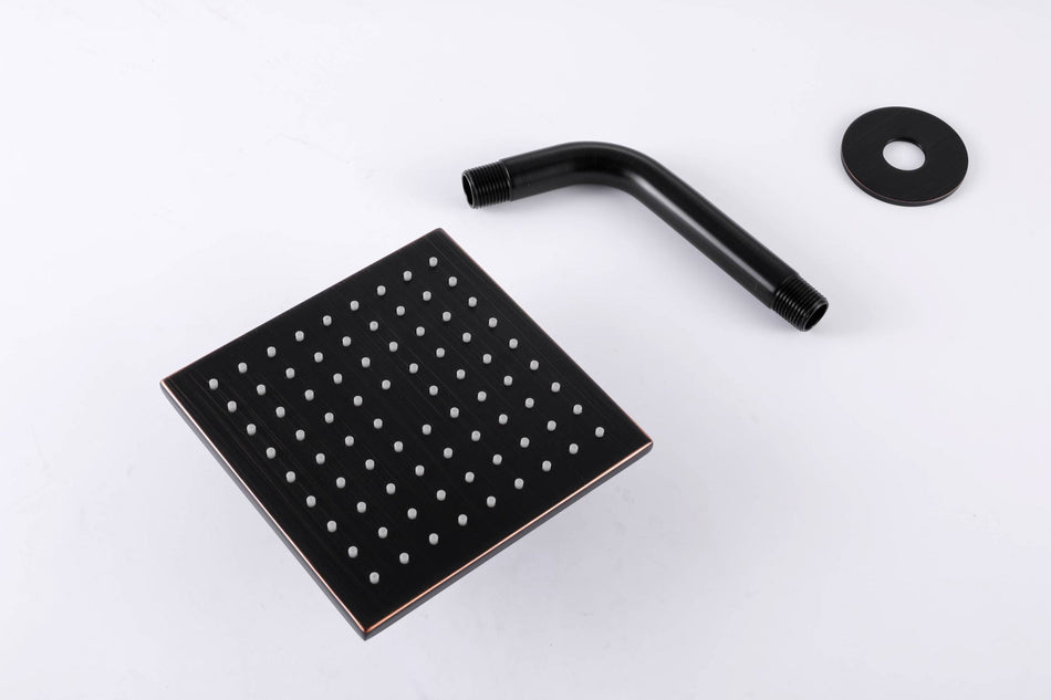 Oil Rubbed Bronze 6 inch Regular shower head 2 way Shower Faucet System