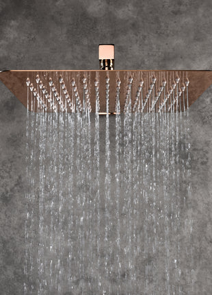 12inch Rose Gold wall mounted Shower System Rough-in Valve Body and Trim