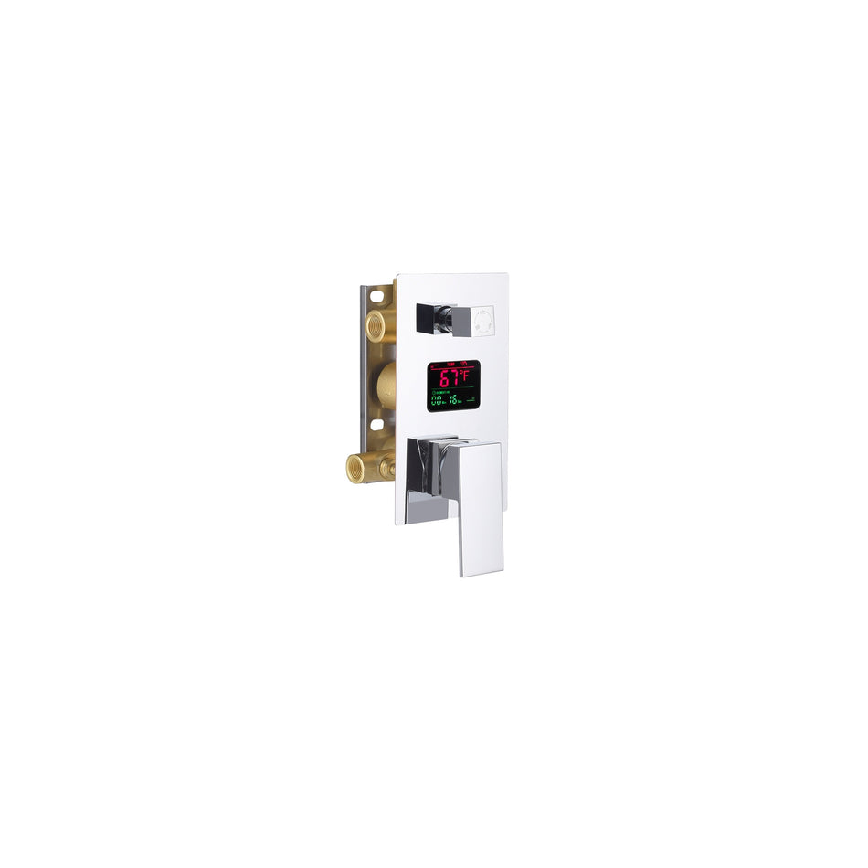 3 way digital display anti scald pressure balance rough in valve with trim
