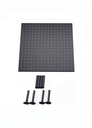 matte black 20 inch or 24 inch 3 LED colors rainfall shower head 3 way anti scald Digital display valve Shower Faucet with 6 body jets