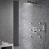 12 inch or 16 inchBrushed Nickel Wall Mount 3 way Thermostatic valve that each function run at the same time and separately