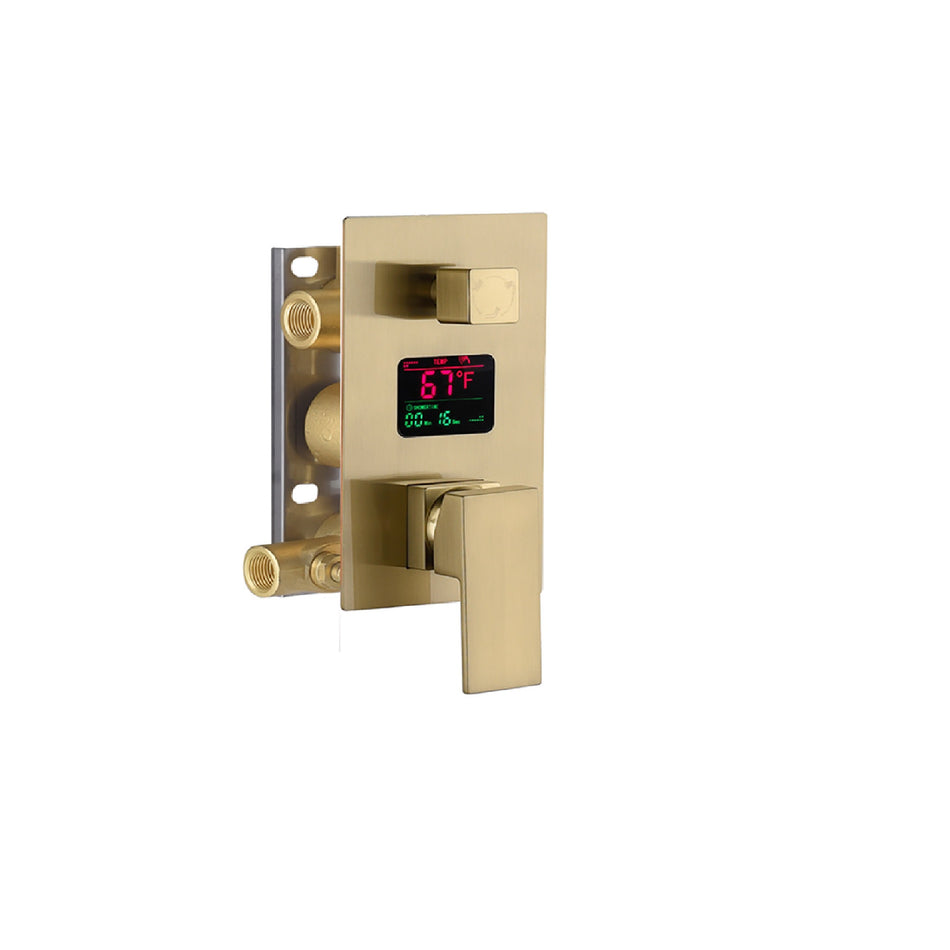 3 way digital display anti scald pressure balance rough in valve with trim