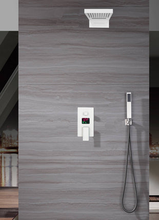 Chrome 3 way digital display valve 22'' Thermostatic Shower sytems rainfall and waterfall