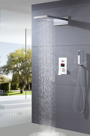 
                  
                    Chrome 3 way digital display valve 22'' Thermostatic Shower sytems rainfall and waterfall
                  
                