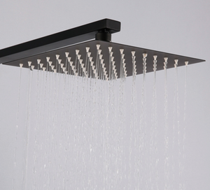 
                  
                    Matt Black Rain Shower Faucet Wall Mounted Bathtub Shower Hand Shower Mixer
                  
                