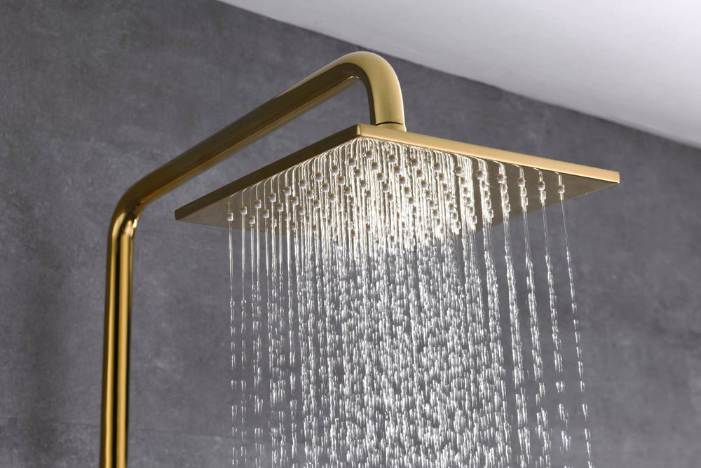 
                  
                    3 functions Thermostatic Digital display Gold exposed handle shower set with handle shower and tub spout
                  
                