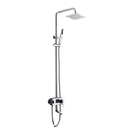 chrome 8 inch 3 LED light colors rain head 3 function digital display exposed handle shower set with tub spout and handle shower