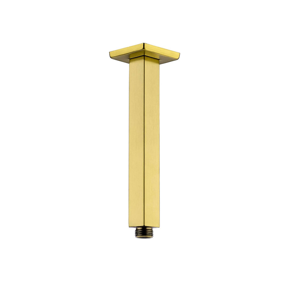 5 inch or 18 inch or 24 inch or 36 inch brushed gold ceiling mount shower arm brass