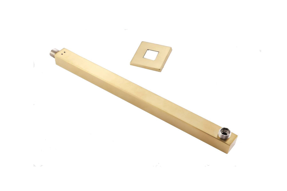 16 inch or 22 inchbrushed gold wall mount shower arm brass