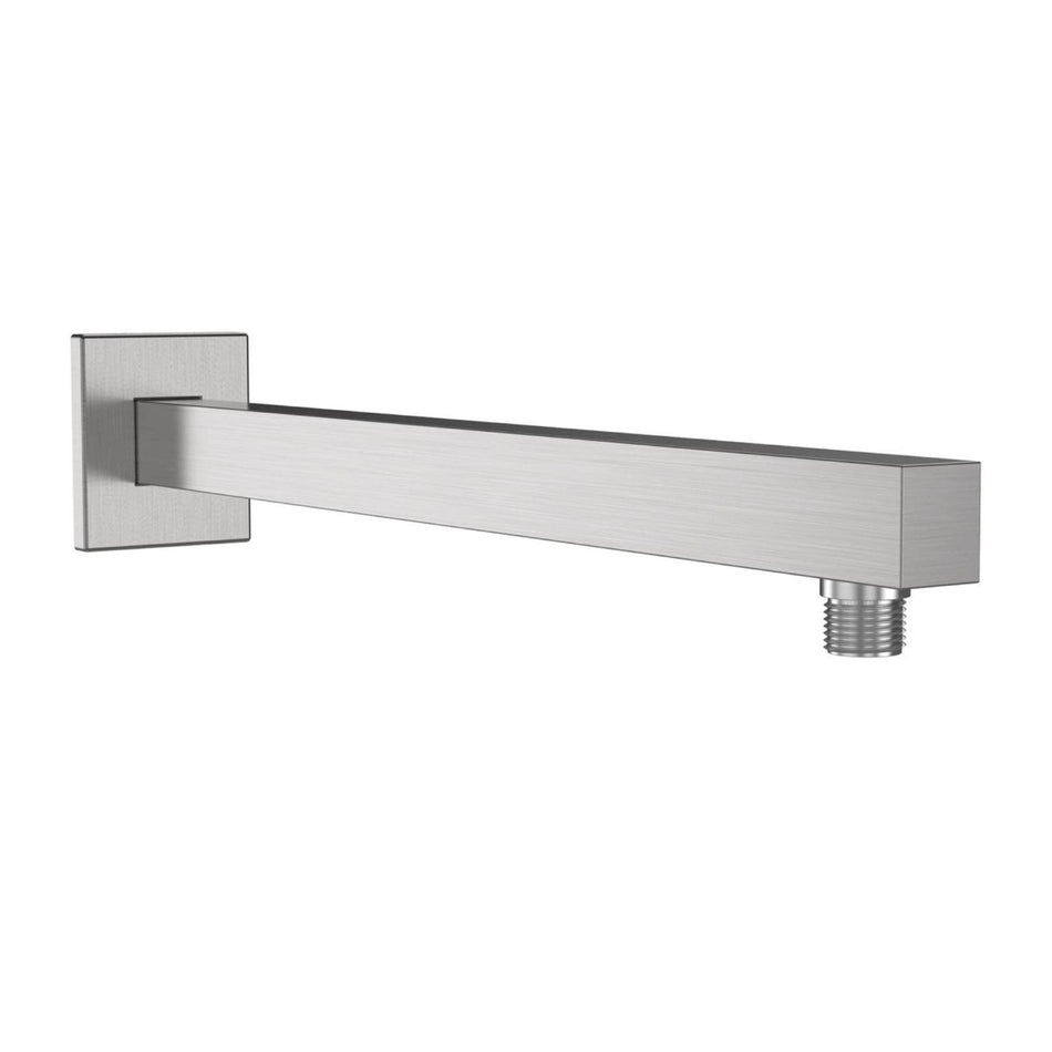 wall mount 16inch brass shower arm with flange brushed nickel
