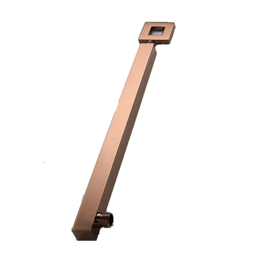 16 inch Rose gold wall mount shower arm brass