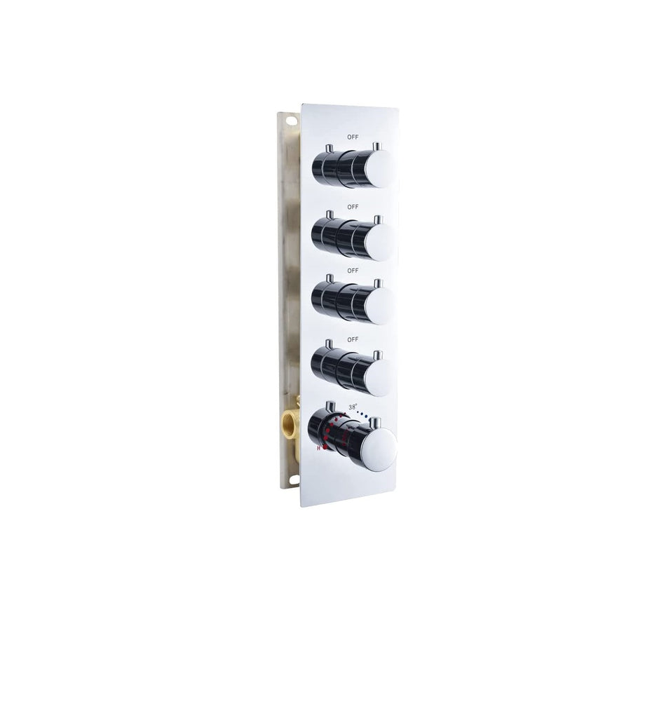 4  way thermostatic  rough in valve with trim