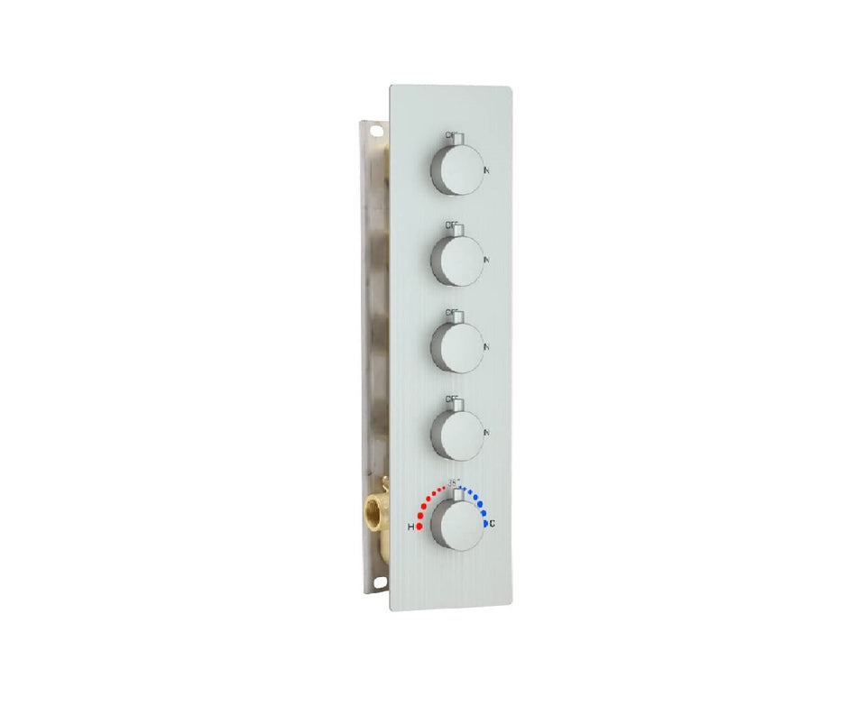 4  way thermostatic  rough in valve with trim