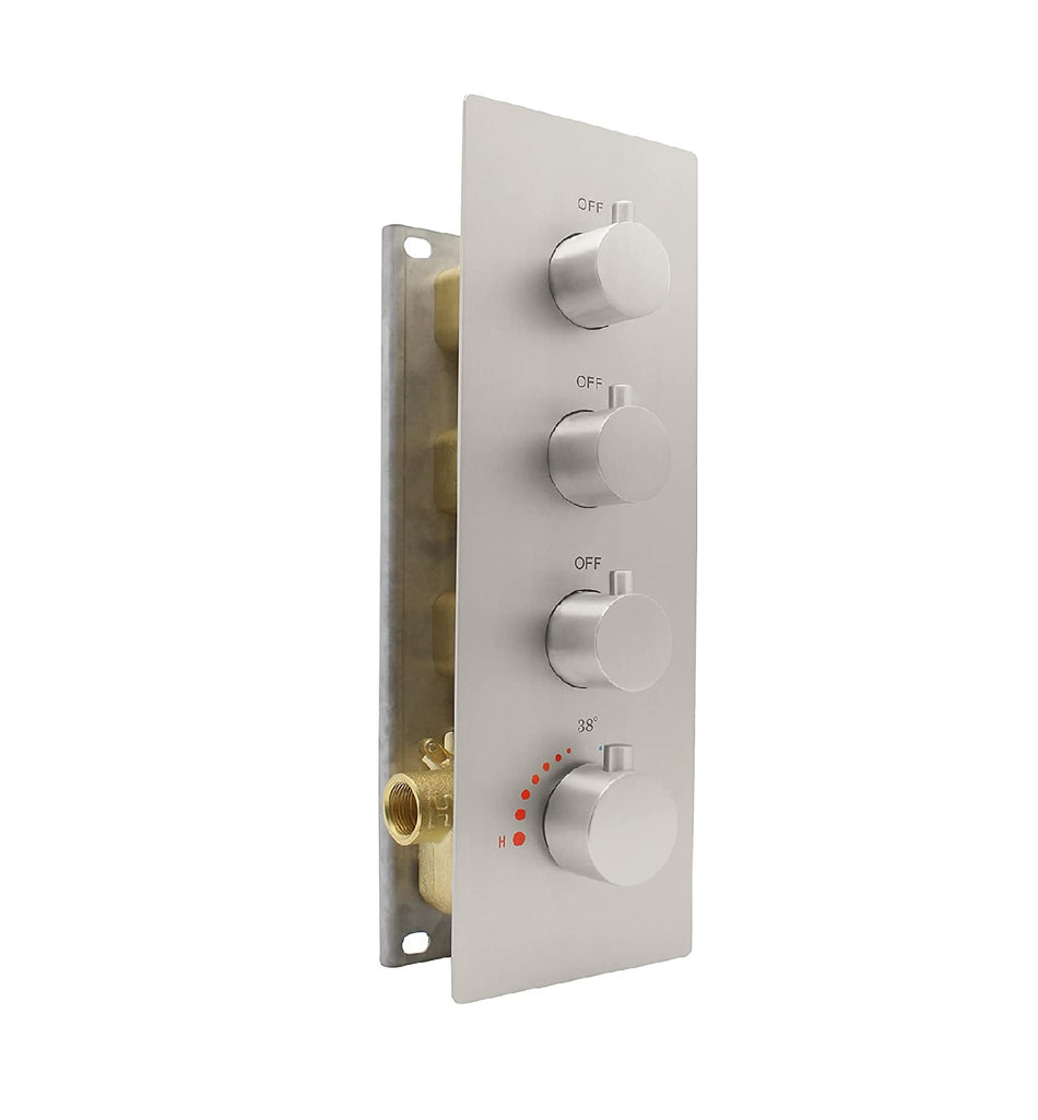 3 way thermostatic  rough in valve with trim