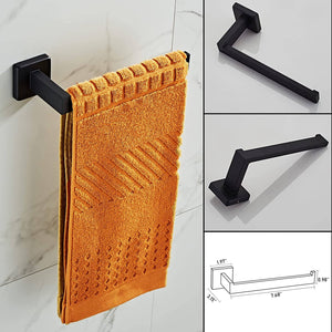 
                  
                    30 inch square 4-Piece Matte black Bathroom Hardware Set Towel Bar Towel Ring Toilet Paper Holder Robe Hook Tower Holder,Wall Mounted
                  
                