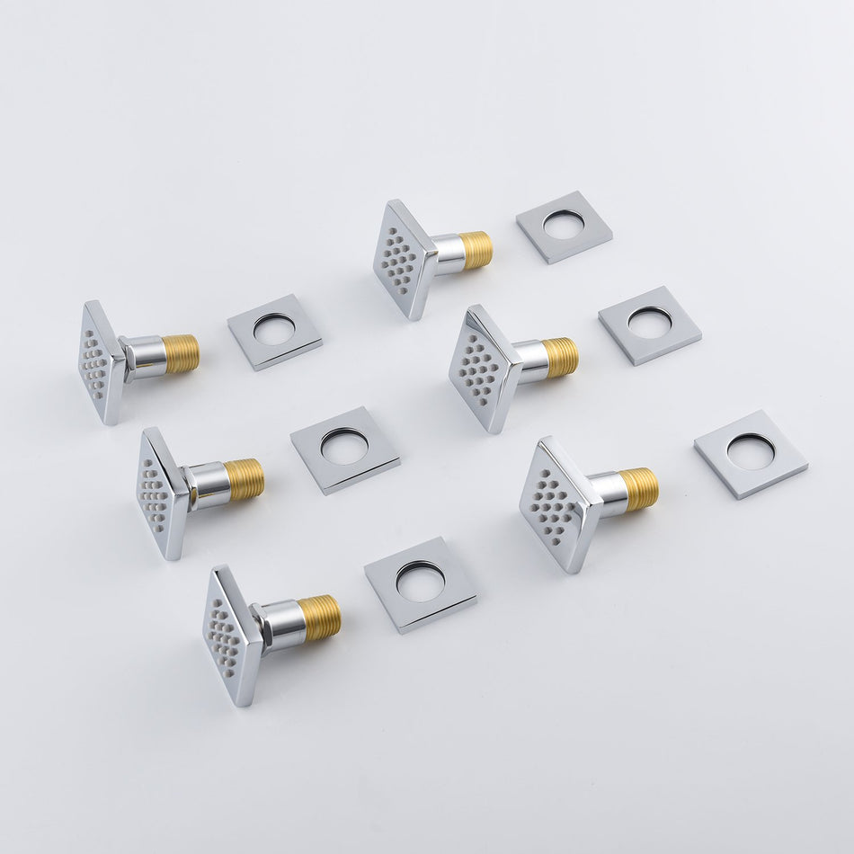 Brass Shower Body Sprays Massage Spa Side Sprayer Jets in Wall Mounted Body Jets Spray Body Shower Set Adjustable body sprayer