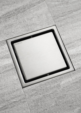 Brushed nickel stainless floor drain 6x6inch
