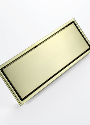 Brushed Gold stainless floor drain 11.8inch x 4.3 inch