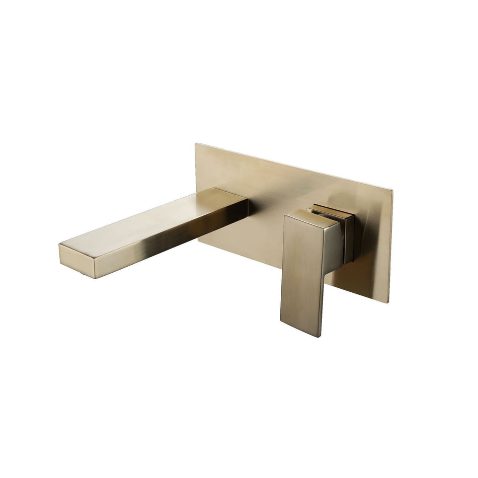 Brushed Gold wall mount bathroom sink basin faucet for sink