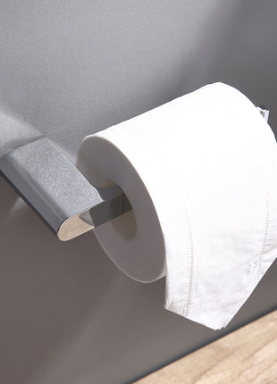 4-Piece Brass Chrome Bathroom Hardware Set Towel Bar Towel Ring Toilet Paper Holder Robe Hook Tower Holder,Wall Mounted