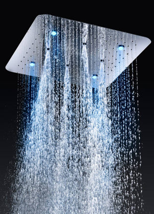20 Inch LED Shower Head Set Rainfall Mist Thermostatic 3 Ways Diverter Valve / Bathroom Shower