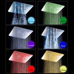 
                  
                    20 Inch LED Shower Head Set Rainfall Mist Thermostatic 3 Ways Diverter Valve / Bathroom Shower
                  
                