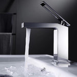 Chrome Single handle bathroom basin faucet with pop up overflow brass drain