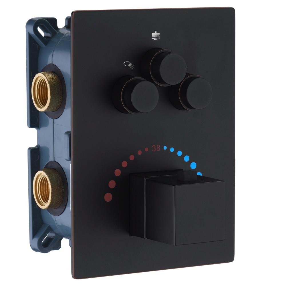 
                  
                    12 inch or 16 inch non LED Oil Rubbed Bronze (ORB) ceiling mounted  3 way thermostatic valve that each function run at the same time and separately
                  
                