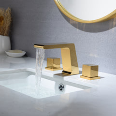 Collection image for: Polished gold bathroom sink faucet
