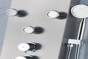 
                  
                    3 LED color Brushed nickel Rain & Waterfall Tower Massage System each function work at the same time and separately
                  
                