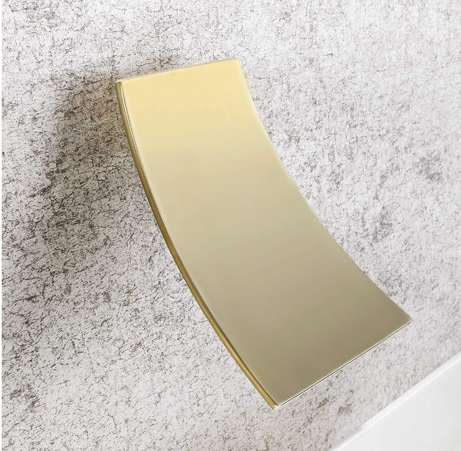 Brushed gold waterfall tub spout
