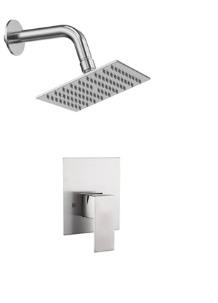 Regular shower head brushed nickel single function pressure balance shower faucet