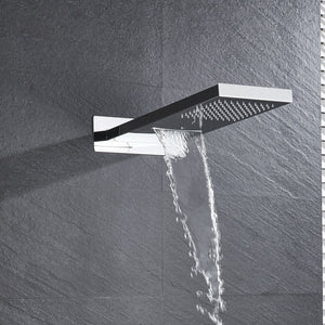 
                  
                    22'' Chrome 3 way thermostatic valve Rain &  Waterfall Shower Faucet
                  
                