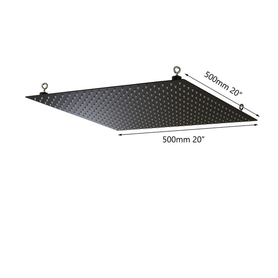 20 Inch Shower Head Shower Heads Large Rain Square Shower Heads Ultra Thin 304 Stainless Steel Bath Shower rainfall Full Body Coverage with Silicone Nozzle