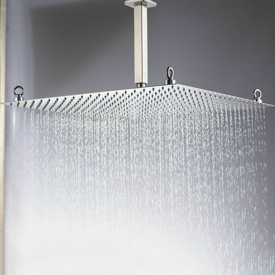 20inch non led Brushed Nickel rainfall shower head
