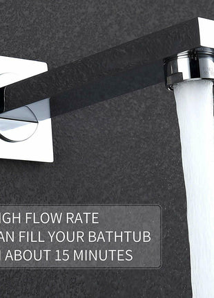 16inch 3 LED colors 3 way valve Chrome Rainfall Shower Faucets with tub spout
