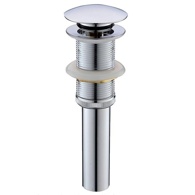 Chrome Sink Drain Bathroom Pop-up Drain With Detachable Basket Stopper