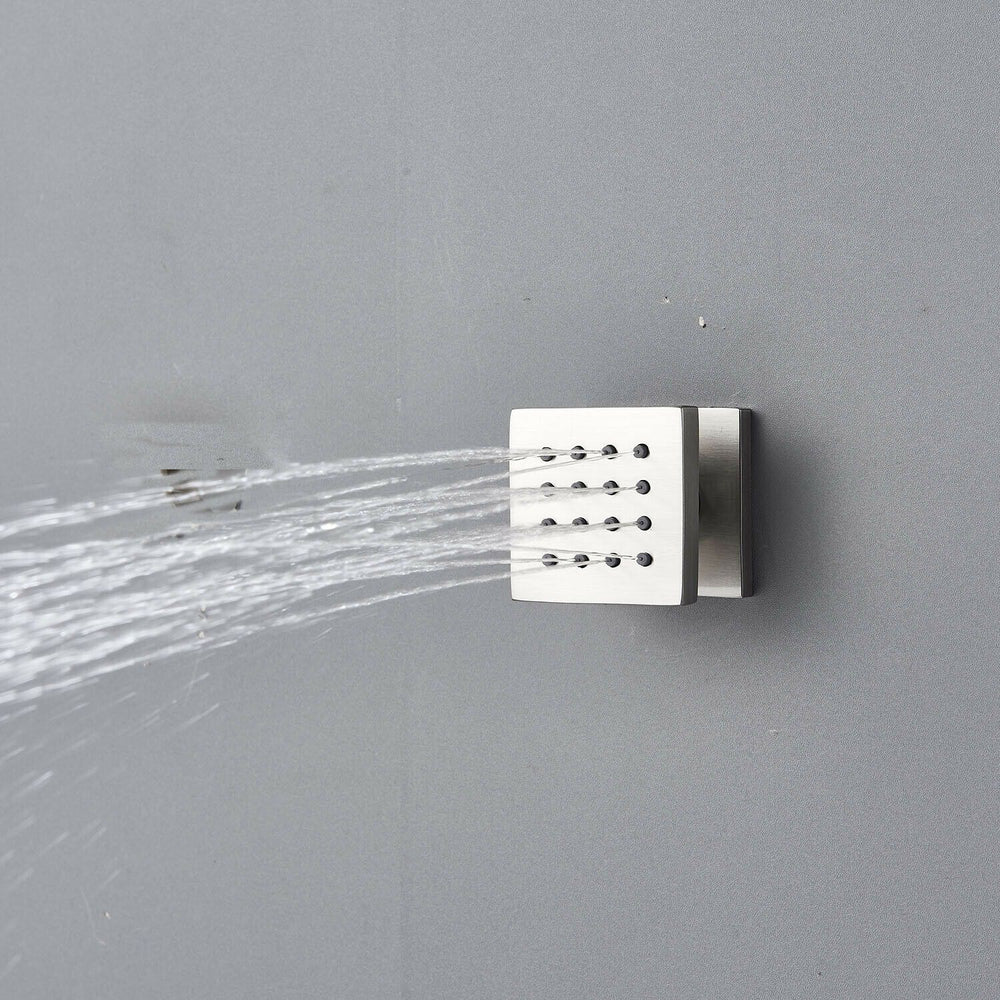 
                  
                    22'' Brushed Nickel 4 Way Thermostatic Shower Faucet Waterfall & Rain Massage Body Jet Spray
                  
                