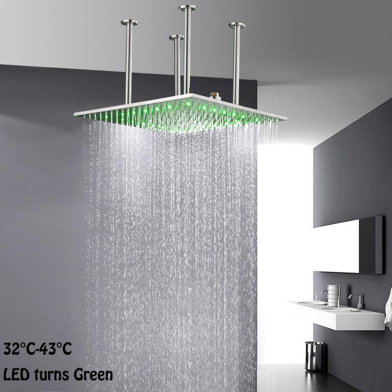Brushed nickel 20'' x 20'' Shower Head Large Rain Shower Heads Square Shower heads Luxury Rainfall Shower Heads Shower head