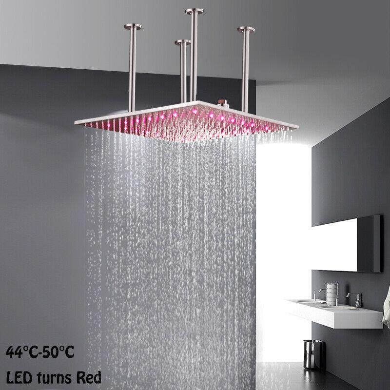 Brushed nickel 20'' x 20'' Shower Head Large Rain Shower Heads Square Shower heads Luxury Rainfall Shower Heads Shower head