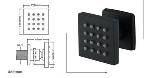 
                  
                    12 inch or 16 inch ceiling mounted LED matte Black 3 way thermostatic valve that each function run at the same time and separately
                  
                