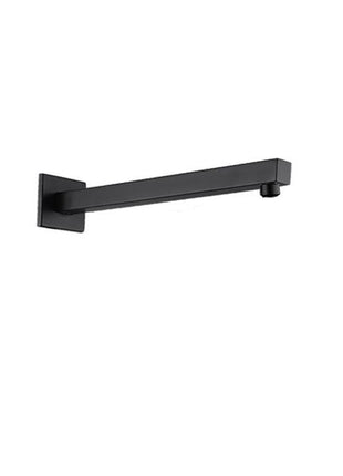 16inch matte black wall mount shower arm brass