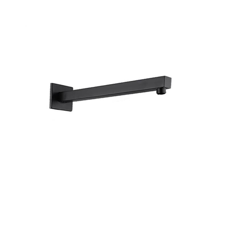 16inch matte black wall mount shower arm brass